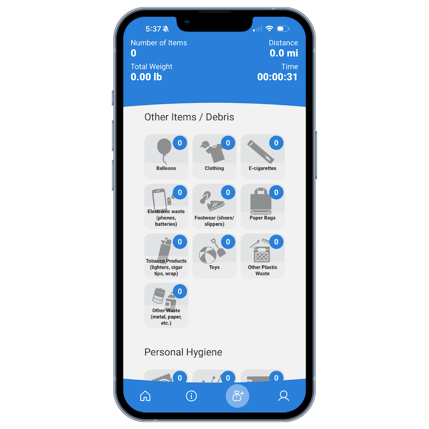 Image of the Clean Swell app dashboard