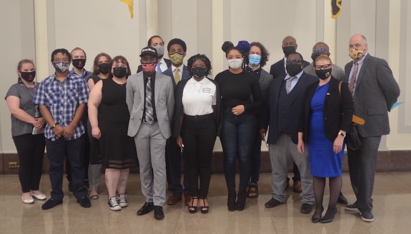 Photo from Baltimore Tracks Internship Mayor's Press Conference